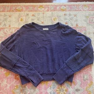 Free People Purple Patch Work Pullover